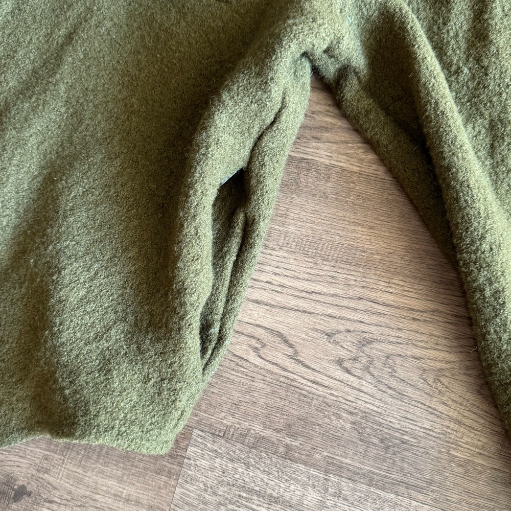Charlie Paige Hunter Olive Green Wool Blend Jacket Coat Women's Size Medium - Picture 8 of 11